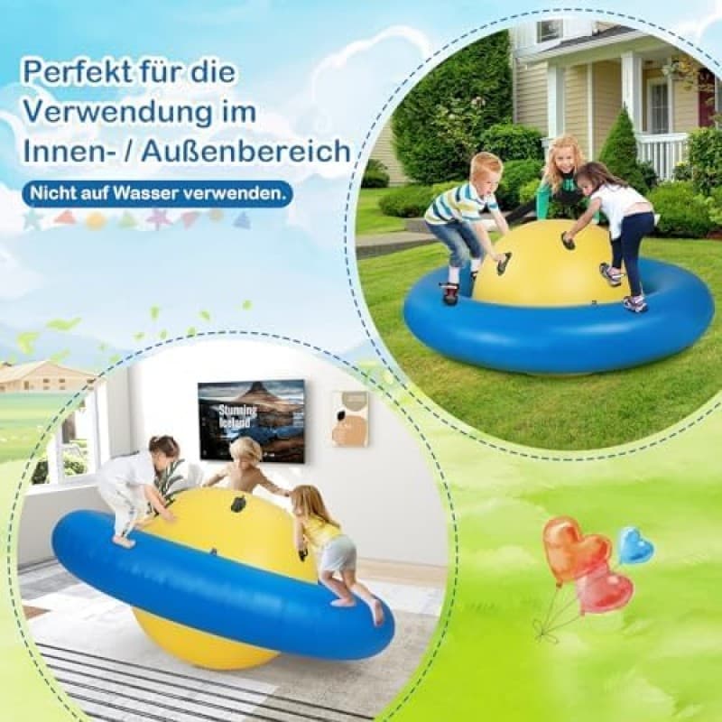 Kuppelwippe aufblasbar Kinderwippe Hüpfball für Kinder 223 cm zum rollen kippen klettern und hüpfen – 3