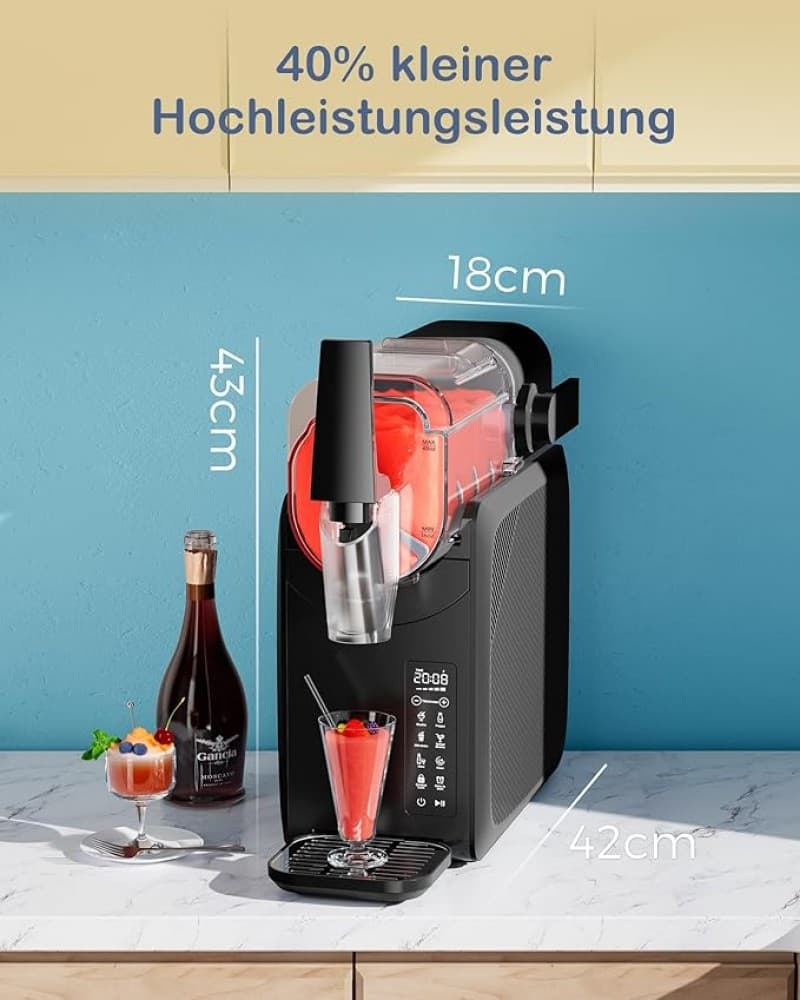 Slushie-Maschine 24-Stunden-Timer Selbstreinigung Kindersicherung 5 Programme Slushie Cocktail Milch – 2