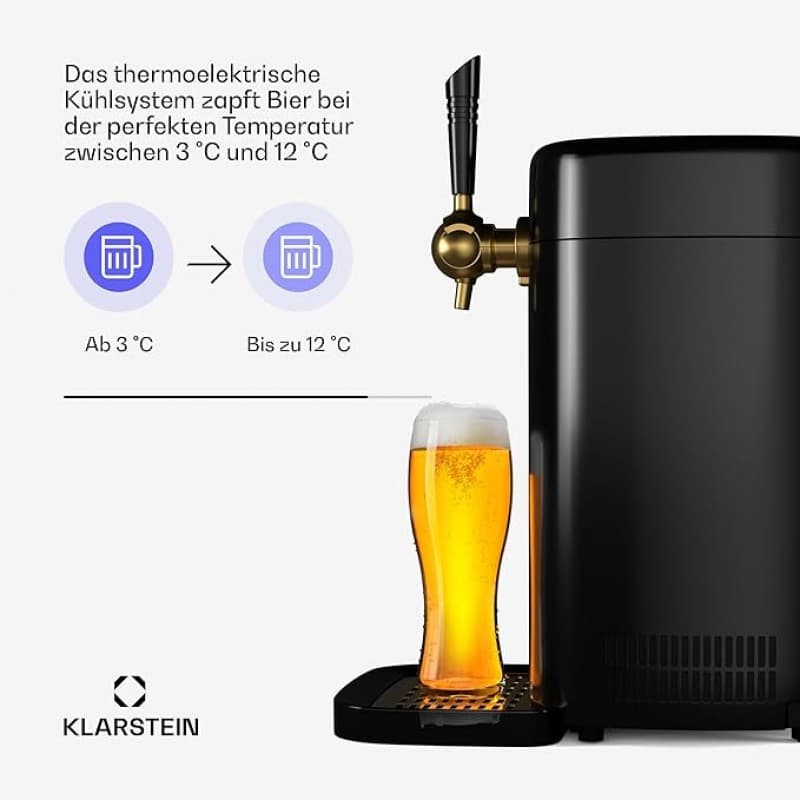 Bierzapfanlage 5L Bierzapfanlage CO₂-Drucksystem thermoelektrisches Kühlsystem Temperaturregelung – 5