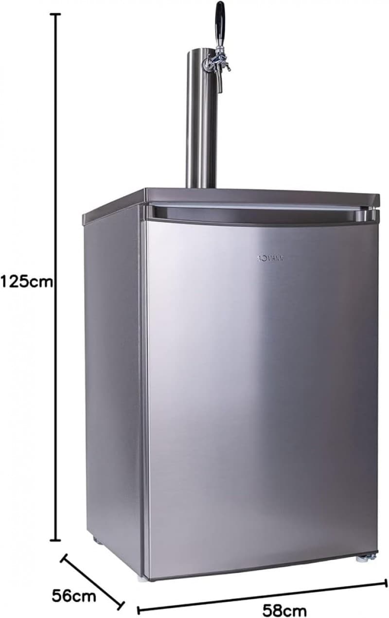 Zapfanlage Bierzapfanlage Silber max. 30 L Fässer mit Zapfsäule Uhr Co² Keg etc. Profigerät – 2