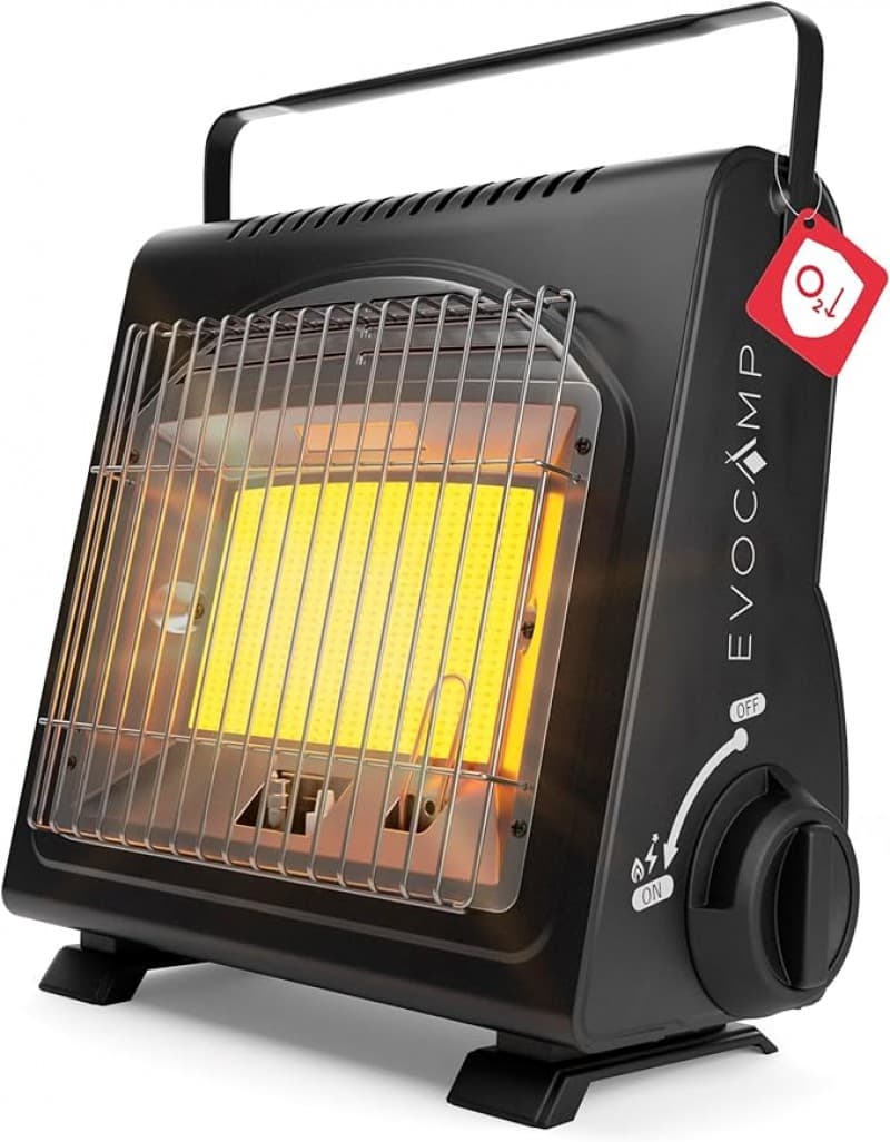 Tragbarer Gasheizer Heizgerät Zeltheizer Campingheizer 1,7 kW multifunktionaler Keramikheizer – 2