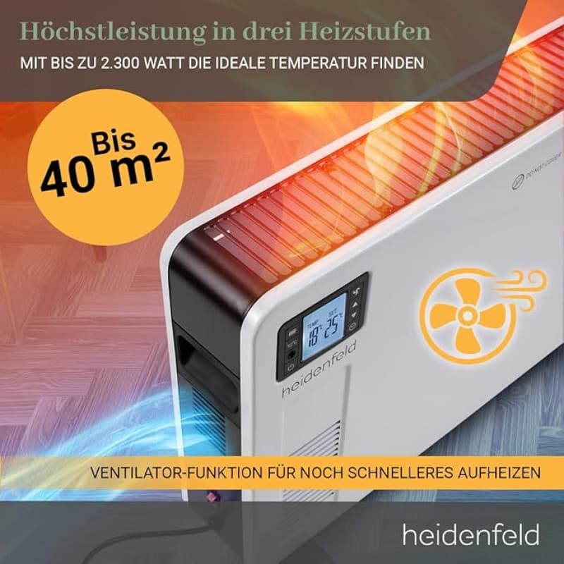 Elektroheizung Camping Heizkörper Standheizung Konvektorheizung 2300 Watt Fernbedienung bis 80 m² – 4