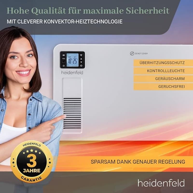 Elektroheizung Camping Heizkörper Standheizung Konvektorheizung 2300 Watt Fernbedienung bis 80 m² – 5
