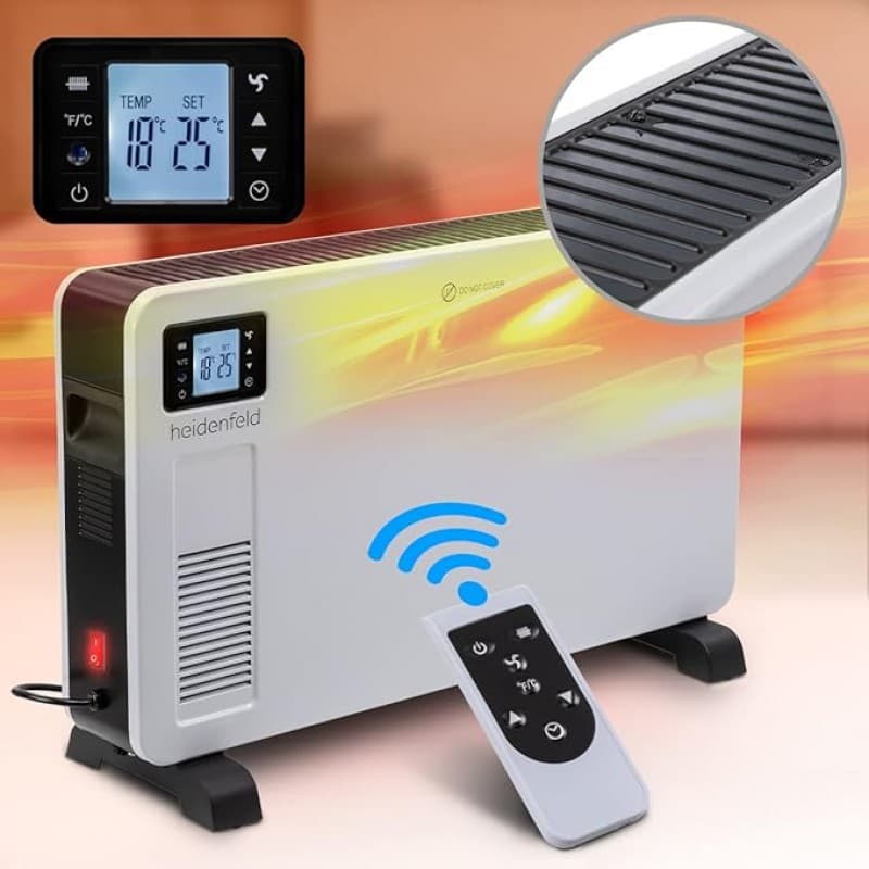 Elektroheizung Camping Heizkörper Standheizung Konvektorheizung 2300 Watt Fernbedienung bis 80 m²