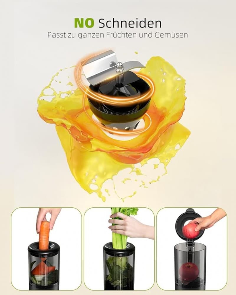 Entsafter Obstpresse Apfelpresse Weinpresse Saftpresse Traubenpresse Beerenpresse elektrisch 0,8 L – 5