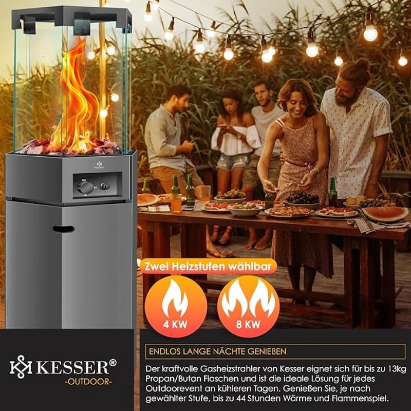 Gasheizer Terrassenheizer Gasheizer Gasstrahler Infrarotheizer Gasheizung Outdoor-Heizstrahler – 4