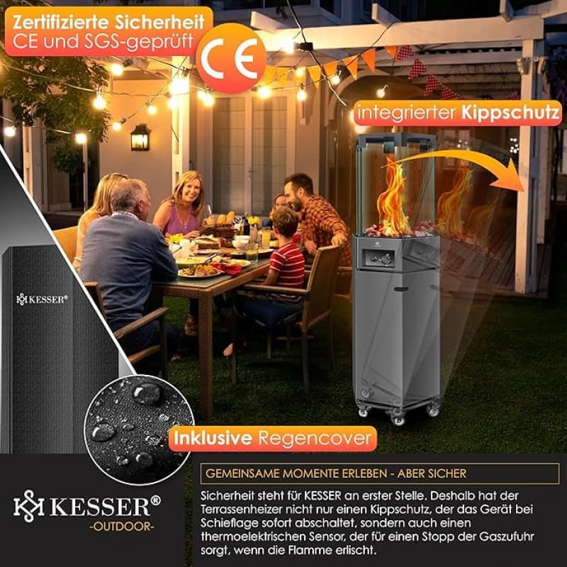 Gasheizer Terrassenheizer Gasheizer Gasstrahler Infrarotheizer Gasheizung Outdoor-Heizstrahler – 5