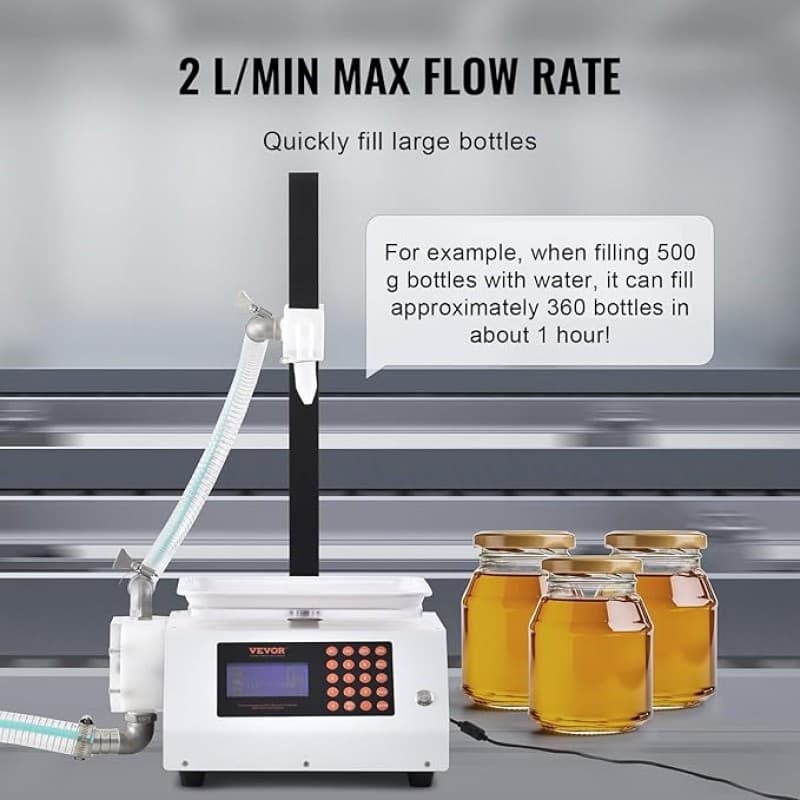 Flaschenabfüllmaschine Abfüllmaschine Flüssigkeitsabfüllmaschine Pastenabfüllmaschine 2 l/Min – 5
