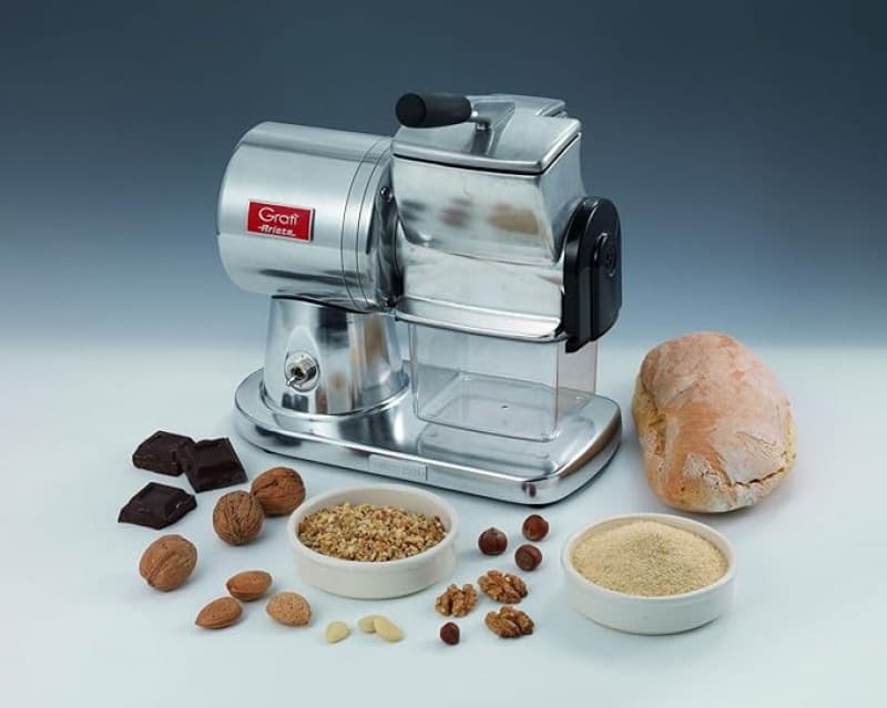 Elektrische Reibe professionell aus Aluminiumdruckguss für Käse Brot Schokolade Trockenfrüchte 350 W