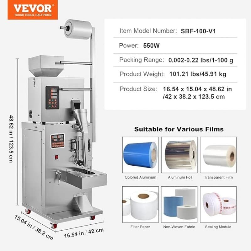 Verpackungsmaschine Pulverfüllmaschine Füllmaschine Partikelverpackungsmaschine automatisch – 2