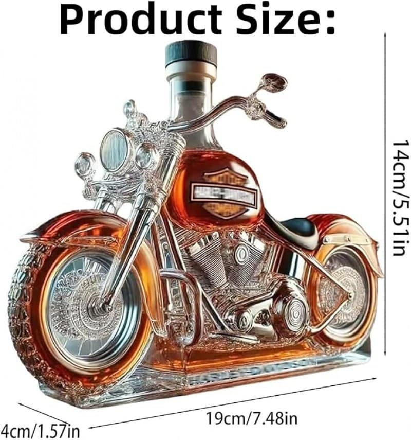 Motorrad-Whisky-Dekanter Whisky-Liebhaber Glasflasche lustige Trinkflasche Whisky Champagner Wodka – 2