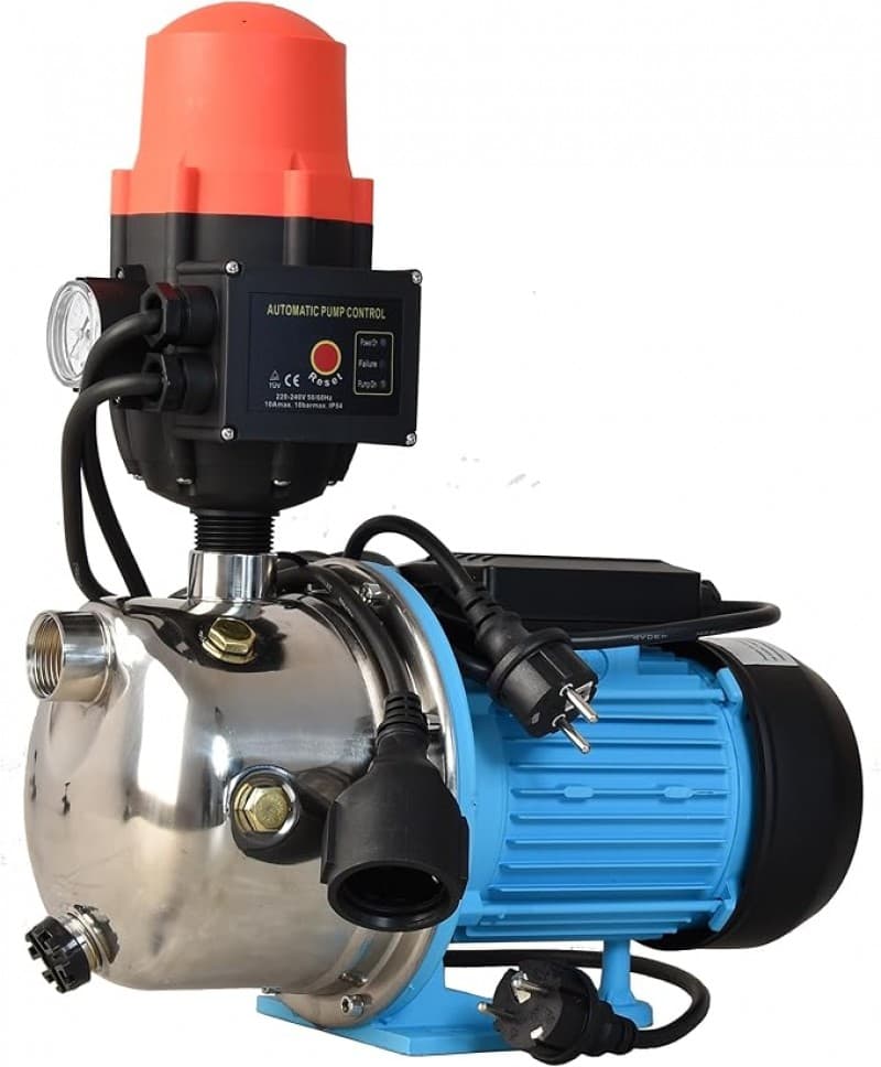 Wasserpumpe Gartenpumpe Schmutzwasserpumpe 3600 l/h 1100 W Förderhöhe 50 m Edelstahl Einschaltdruck – 2