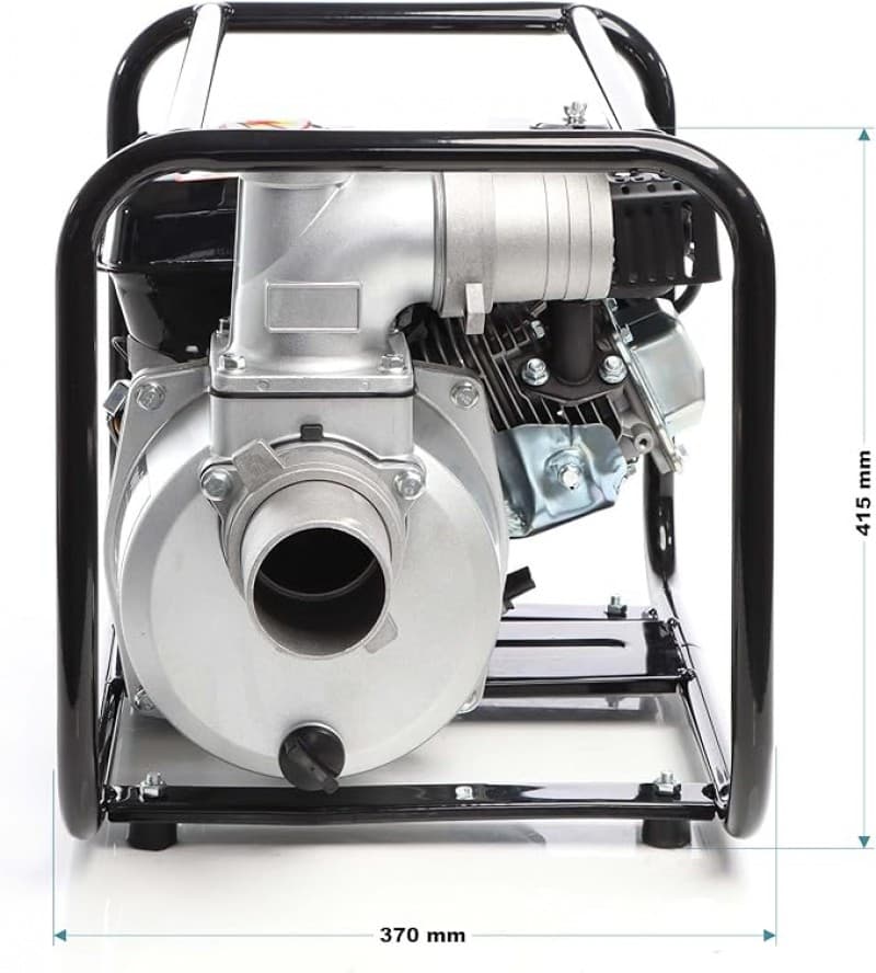 Benzin-Schmutzwasserpumpe 4 kW 48.000 l/h 28 m Förderhöhe Wasserpumpe Gartenpumpe mit 80 mm (3 Zoll) – 2