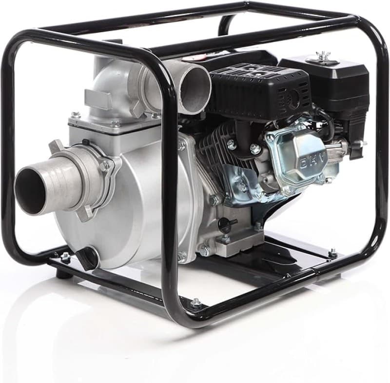 Benzin-Schmutzwasserpumpe 4 kW 48.000 l/h 28 m Förderhöhe Wasserpumpe Gartenpumpe mit 80 mm (3 Zoll) – 4