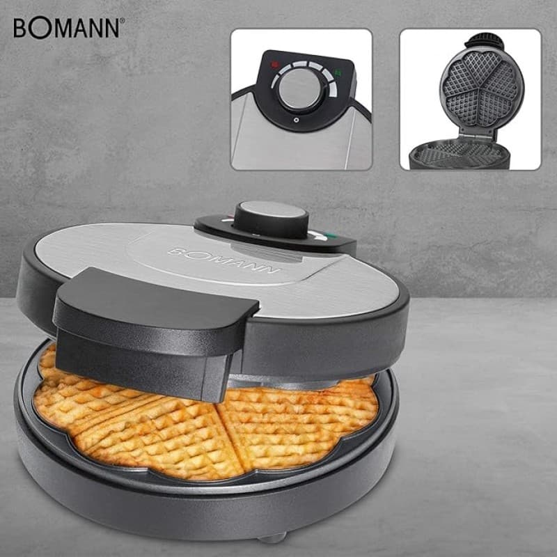 Waffelautomat Waffeleisen Herzform Antihaftbeschichtung 1000 Watt mit Überhitzungsschutz Backampel – 2