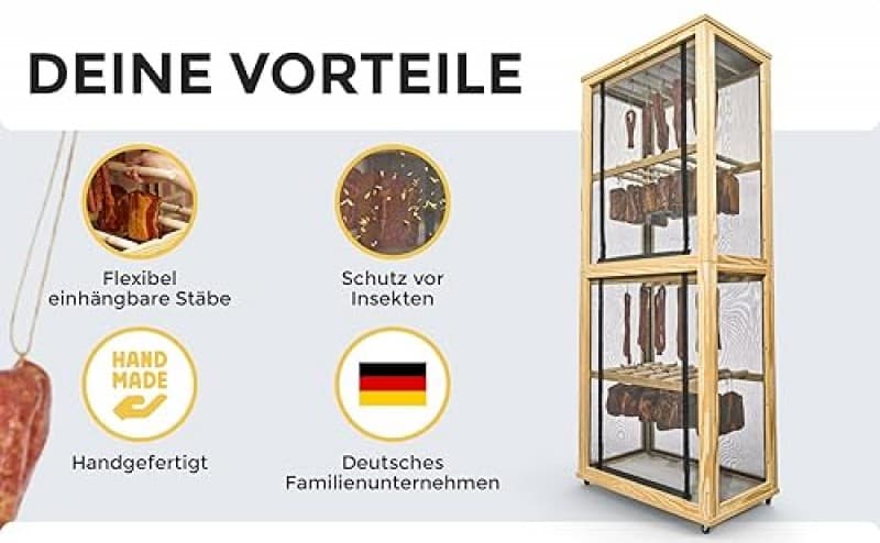Reifeschrank Warmlufttrockner Trockenschrank Trockner für Fleisch Wurst Fisch Käse Beef Jerky Schink – 2