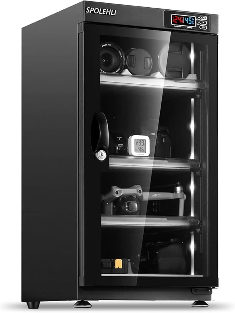 Elektronische Trockenbox Trockenschrank Luftentfeuchter 55 L Kamera Digital Control mit LED-Leuchten – 2