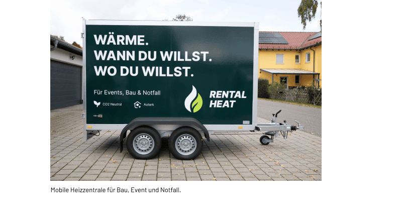 Mobile Heizung mieten – Pelletheizung / Bauheizung / Notheizung / Estrichaufheizung / Eventheizung