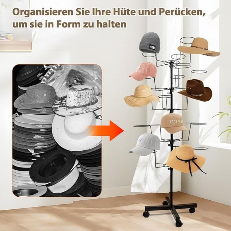 Hut Ständer Perückenständer Huthalter Perückenhalter Perückenhalterung Hutständer Mützenhalter Mütze – 5