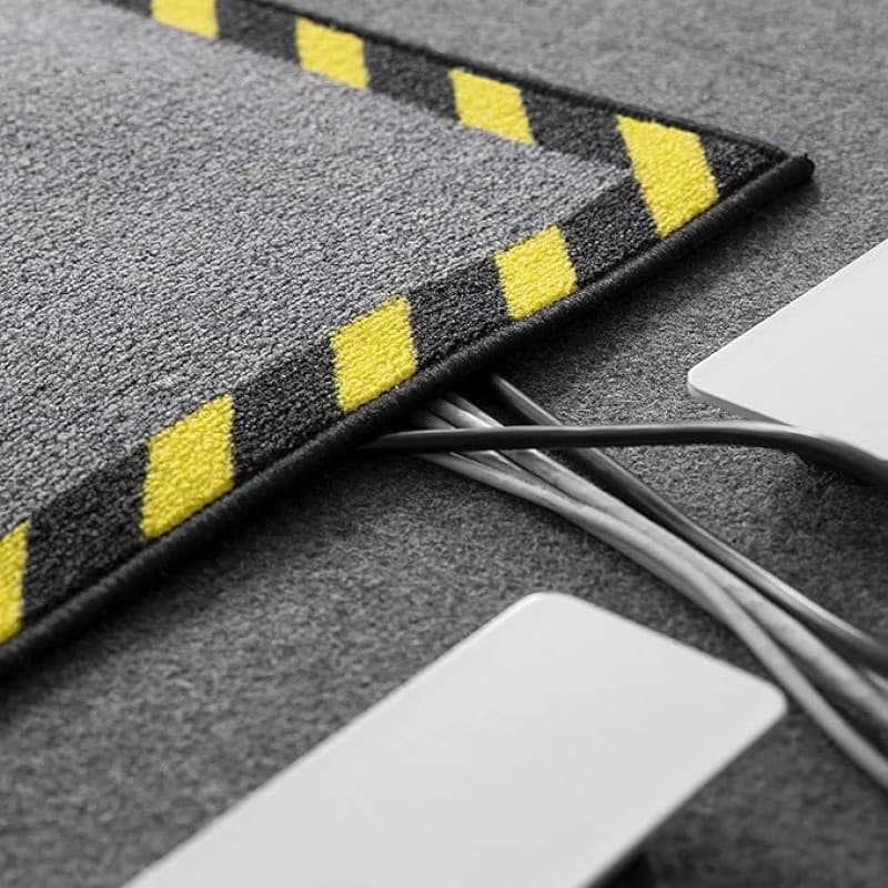 Kabelbrücke Schutzmatte Kabelmatte Kabelschutzmatte Warnumrandung Sicherheitsmatte Büro 120 x 40 cm – 2