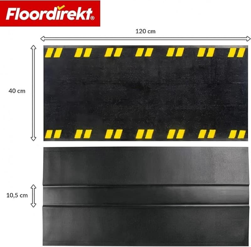 Kabelschutzmatte Sicherheitsmatte Kabelbrücke 120 × 40 cm rutschfeste mit integriertem Kabelkanal – 2