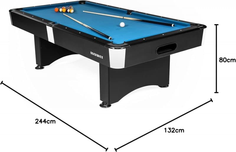 Billard Billardtisch Tischbillard 8ft 244x132x80 cm Billard Tisch Pool Billard 8 Fuß Kugelrücklauf – 5