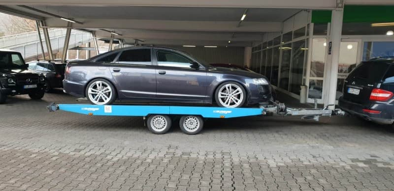 Autotransport Anhänger kippbar 3,5t mit Seilwinde, 100 km/h Zulassung, mieten Vermietung Verleih – 2