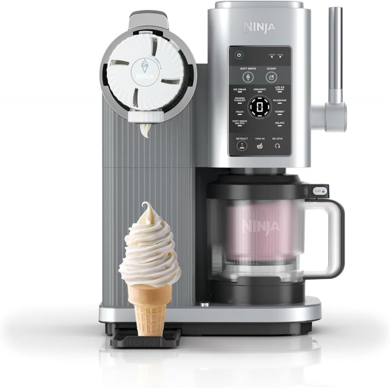 Swirl Eismaschine CREAMi Scoop & Swirl Softeismaschine 2 Behälter 12 Funktionen Eiscreme Softeis