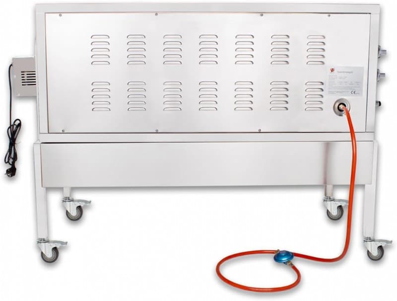 Lammgrill Drehspieß Hähnchengrill Gasgrill Spanferkelgrill Grillwagen Edelstahl Motor und Spieß – 5