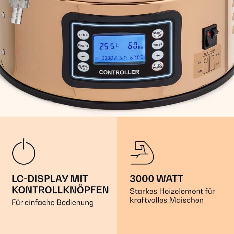 Bierbrauset Bierbrauanlage Maischekessel Bierkessel Braukessel 50 L Brewing Kit für Anfänger 9 Prog – 3