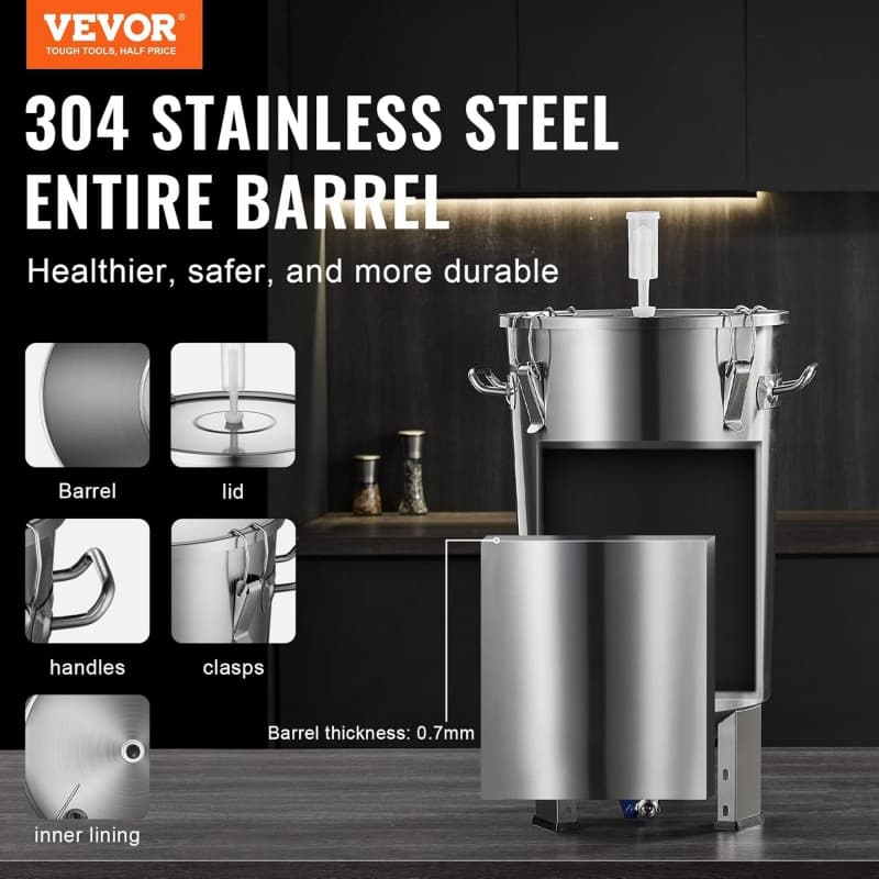 Bierfermenter Bierbrauanlage Bierbraugerät Edelstahl 30 L Braueimer-Fermenter brauen Heimbrauerei – 3