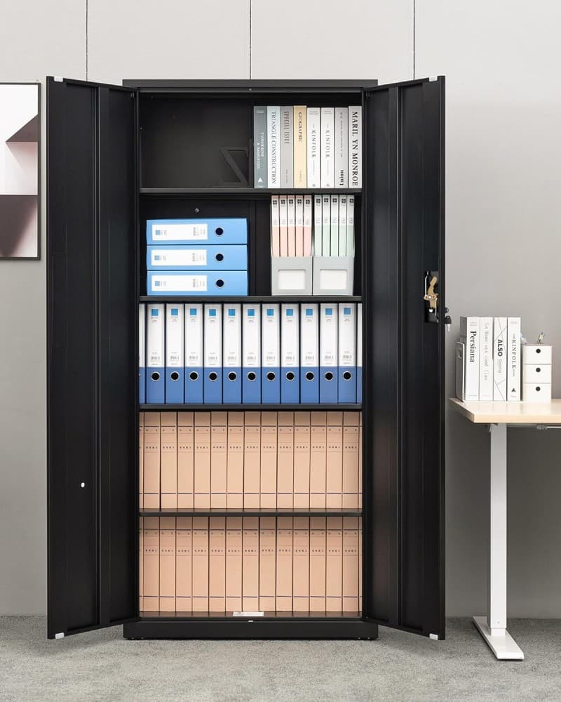Stahlschrank Messeschrank Wertschrank Aktenschrank Aufbewahrungsschrank 5 Ebene Schloss abschließbar – 2