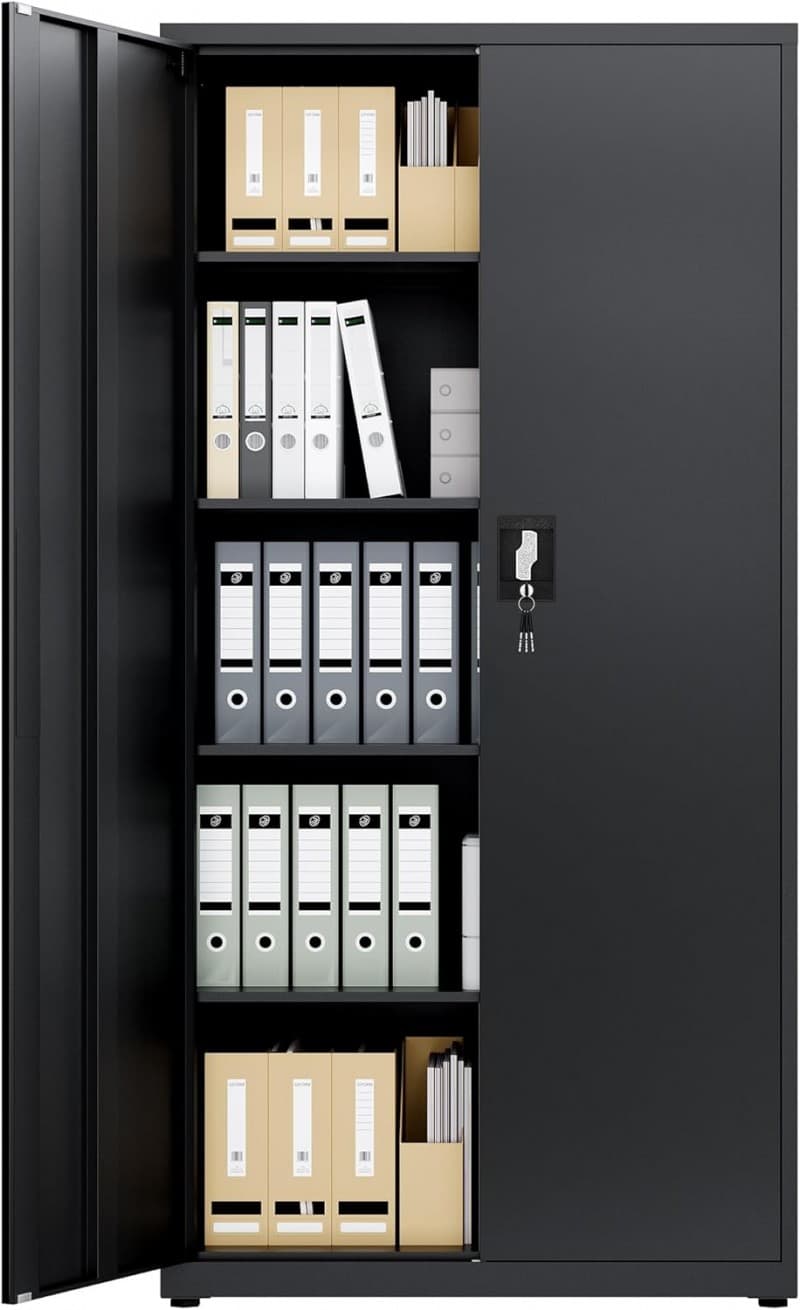 Stahlschrank Messeschrank Wertschrank Aktenschrank Aufbewahrungsschrank 5 Ebene Schloss abschließbar