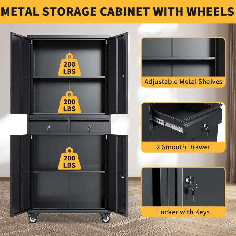 Wertschrank Aktenschrank Mehrzweckschrank Metallschrank Messeschrank Rollen Büroschrank Stahlschrank – 5