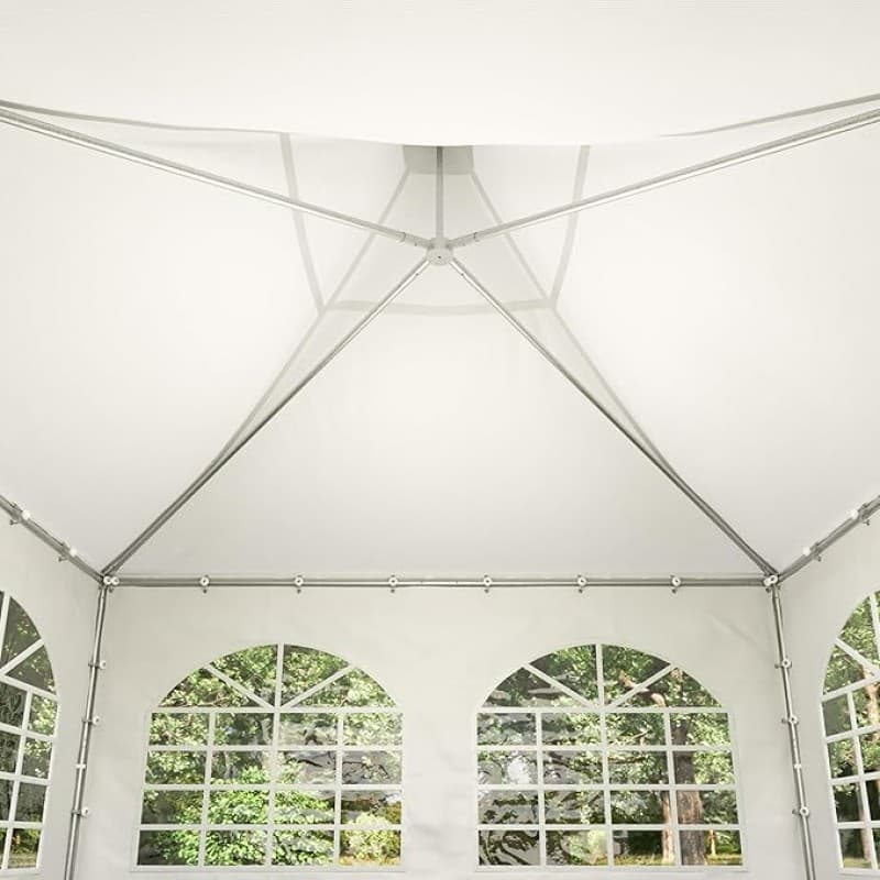 Pagodenzelt Pavillon Partyzelt Hochzeitszelt 5 x 6,8 m schneller einfacher Aufbau mit Fenstern – 4