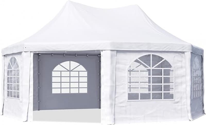 Pagodenzelt Pavillon Partyzelt Hochzeitszelt 5 x 6,8 m schneller einfacher Aufbau mit Fenstern – 2
