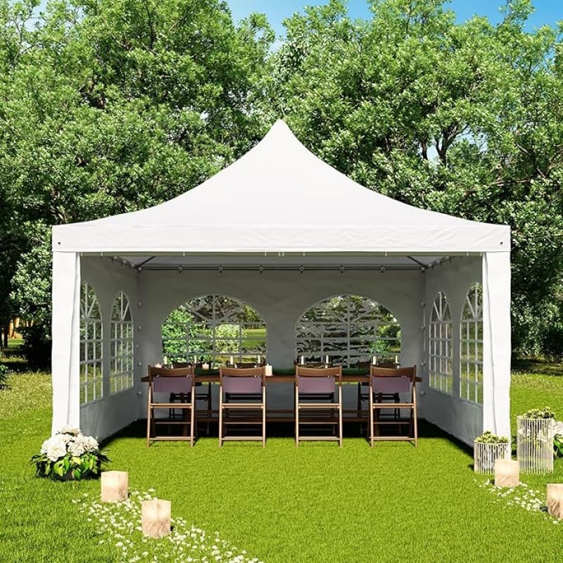 Pagodenzelt Pavillon Partyzelt Hochzeitszelt 5 x 5 m einfacher Aufbau 9 – 36 qm bis unendlich – 2