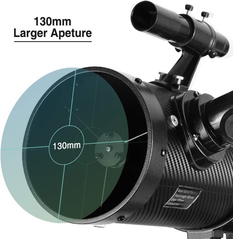 Teleskop 130EQ Newton-Reflektor Teleskop professionell Astronomie 1,5X Barlow-Linse Smartphone – 4