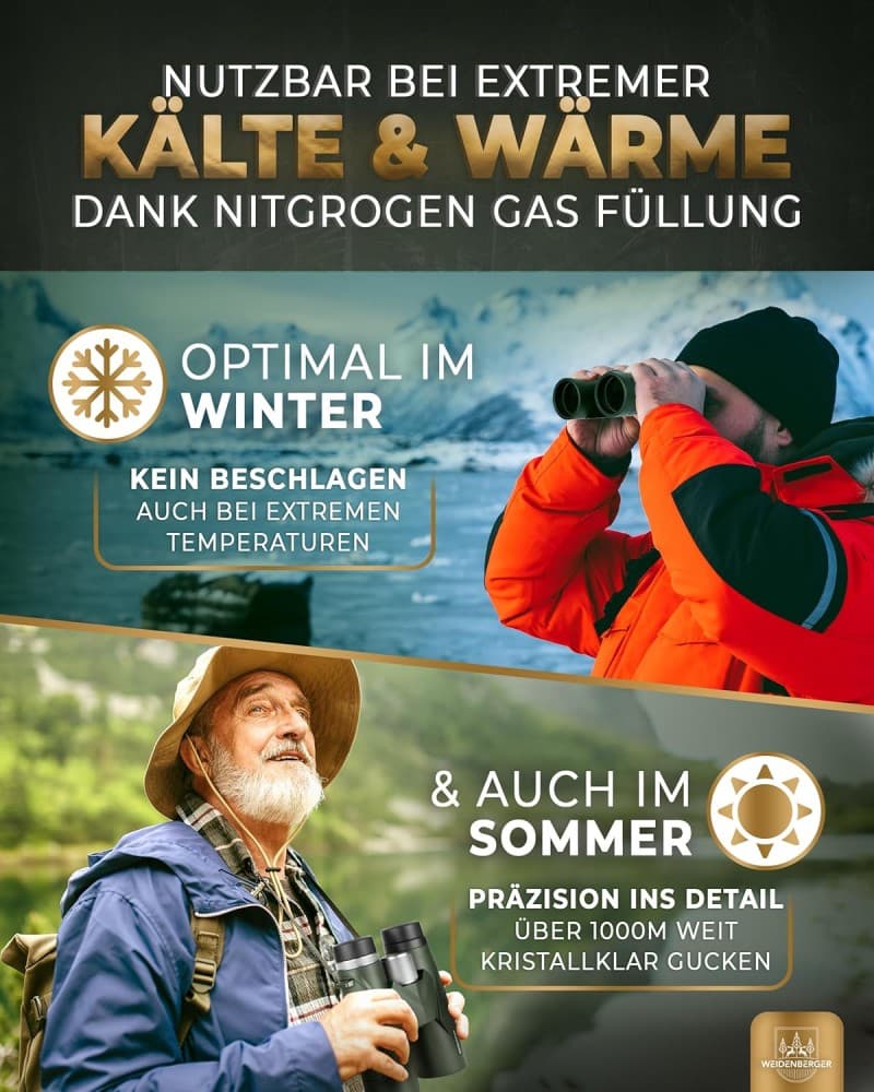 HD Fernglas 12 x 42 Magnesium Fernglas Nitrogenfüllung wasserdicht BAK4 HD Prisma + FMC Objektiv – 3