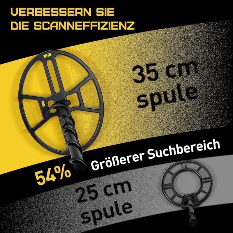 Goldsucher 14 Zoll Metalldetektor Goldsuchgerät Metallsuchgerät Suchgerät Bodenmetallsucher wasserd – 2