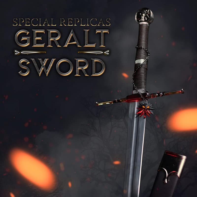 Schwert Minischwert Ritterschwert scharf Stahl mit Scheide inspiriert von The Wittcherr Requisite – 5