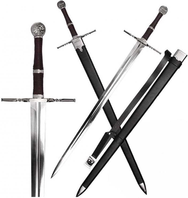Schwert Minischwert Ritterschwert scharf Stahl mit Scheide inspiriert von The Wittcherr Requisite