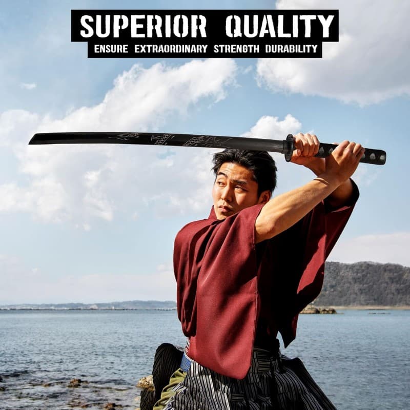 Holzschwert 98 cm Bokken Shinai Katana Wakizashi Tanto Kendo Schwert Kendo-Schwertkampf-Training – 4