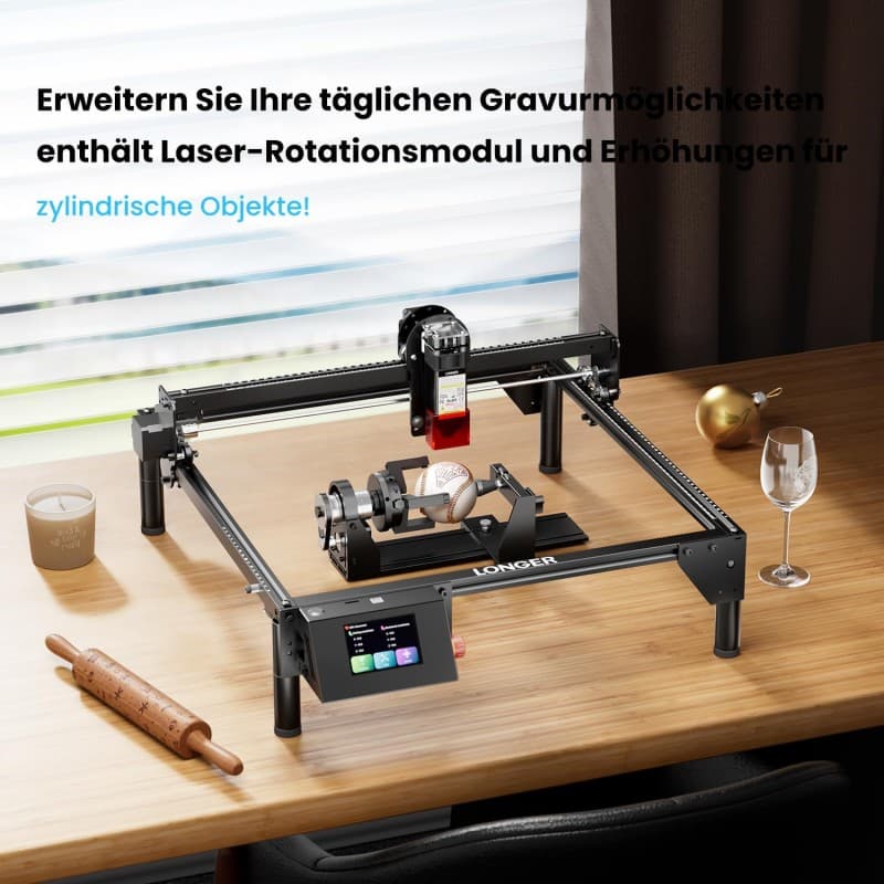 Lasergravierer Laserschneider Graviergerät 10 W Metall Glas Holz Arbeitsbereich 400 × 400 mm – 5