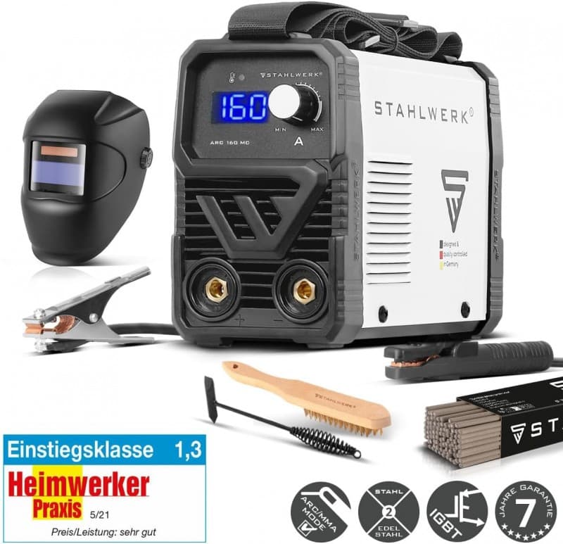 Elektroden-Schweißgerät Schweißer Schweißgerät DC WIG ARC 160 MD – MMA E-Hand bis 160 A flexibel – 3