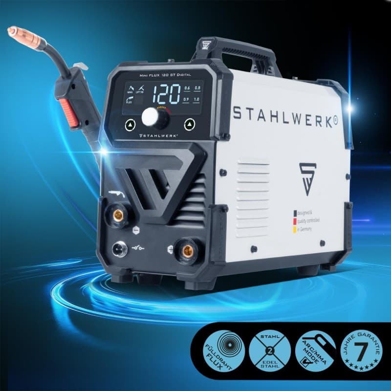 Schweißgerät Mini FLUX 120 ST Digital Fülldrahtschweißen (FLUX) ohne Schutzgas bis 120 A kompakt – 4