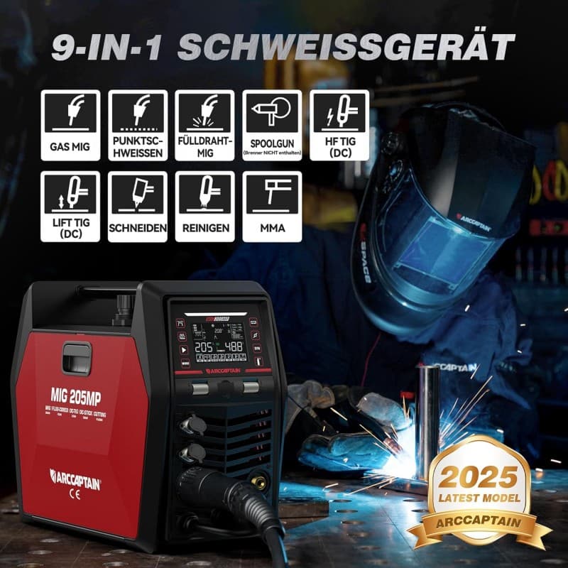 MIG-Schweißgerät Mehrprozess-Schweißgerät Schweißgerät 9 in 1 iControl App‑Steuerung Plasmaschneider – 2