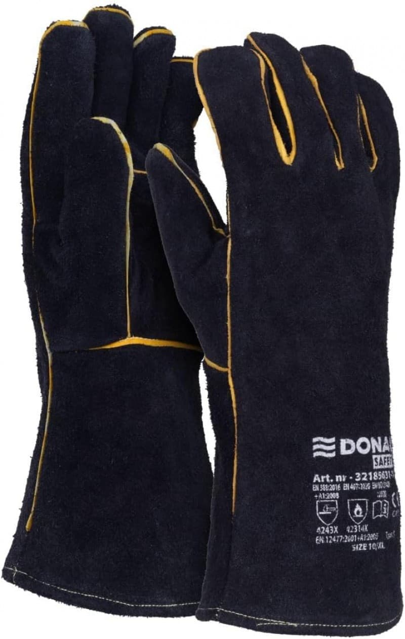 Schweißerhandschuh Schutzhandschuhe Arbeitshandschuhe Lederhandschuhe aus Rindspaltleder für MIG – 2
