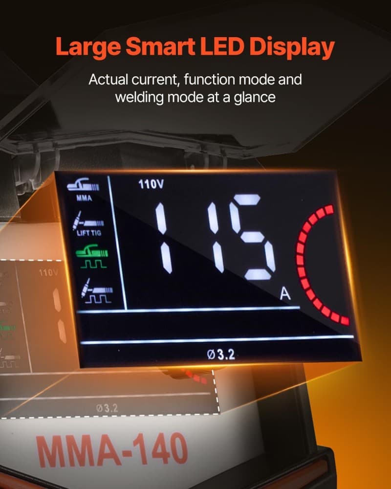 WIG-Schweißgerät Elektroschweißgerät Multifunktionsschweißgerät 4-in-1-Schweißer großes LED-Display – 5