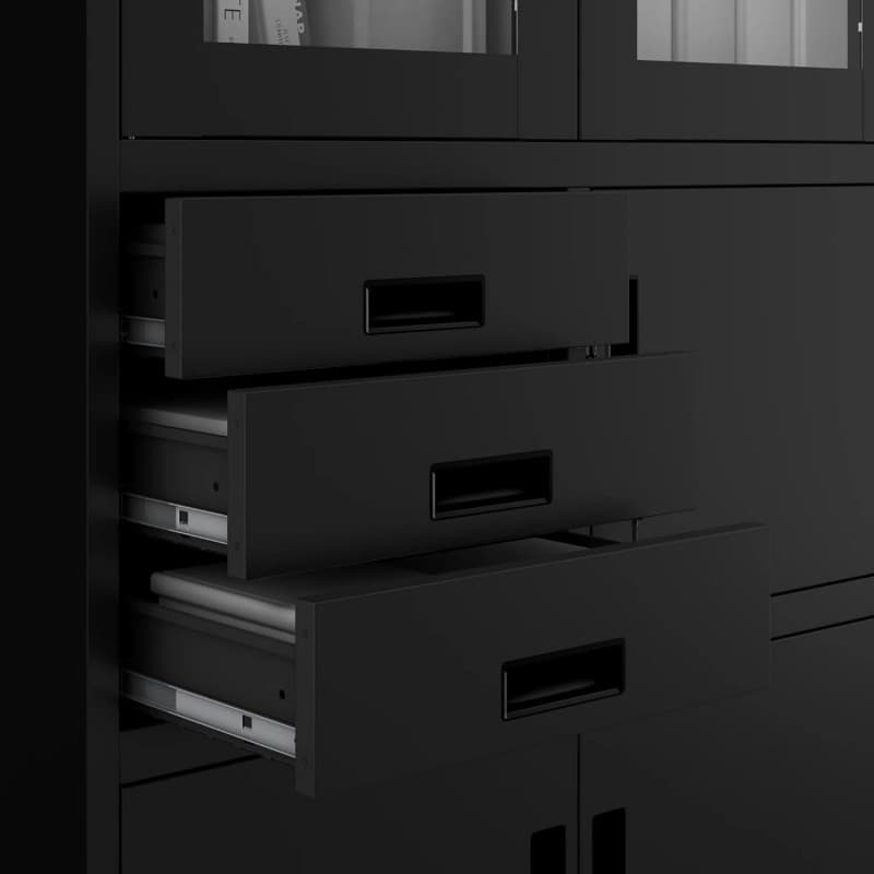 Wertschrank Tresor Metallschrank Tresor Safe Geheimfach Flügeltüren Schubladen Pulverbeschichtung – 3